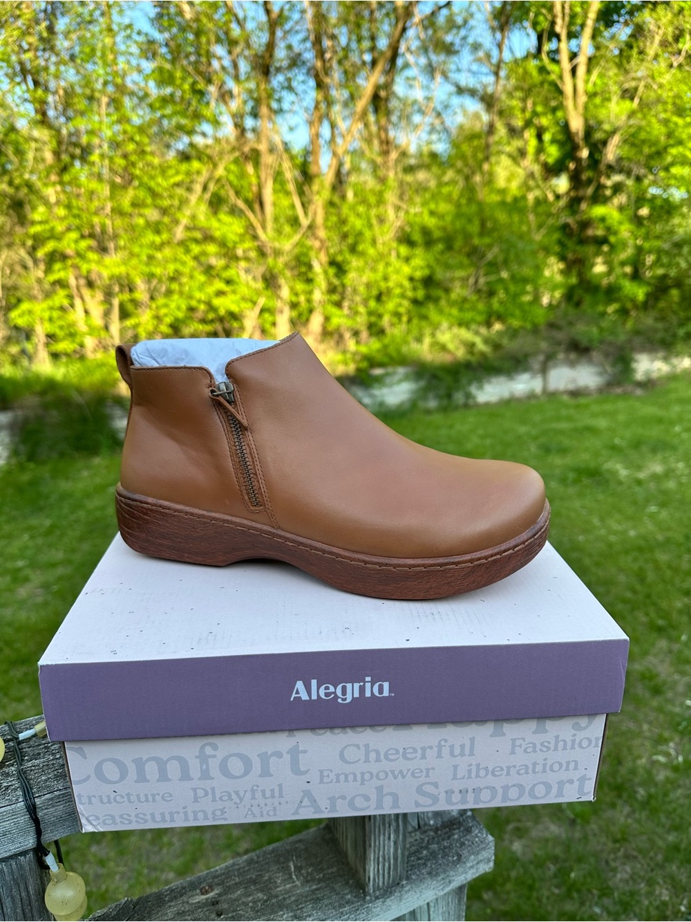 Alegria Oaklee Rancho Leather Clog Ankle Booties Women’s 40 / US 9.5-10 NWB